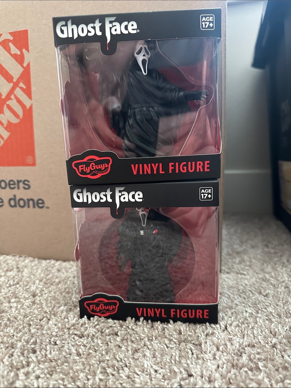 FlyGuys Ghost Face Black Vinyl Figure - Collectible Horror Figure